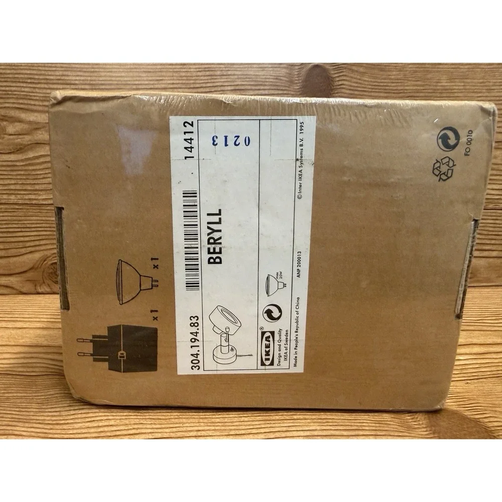 IKEA Beryll Mountable Swivel Head Adjustable Spotlight Silver 14412 NEW
